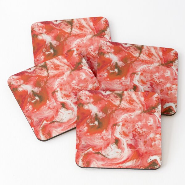 Item preview, Red Abstract Marble Lava Waves designed and sold by RossWilson12.