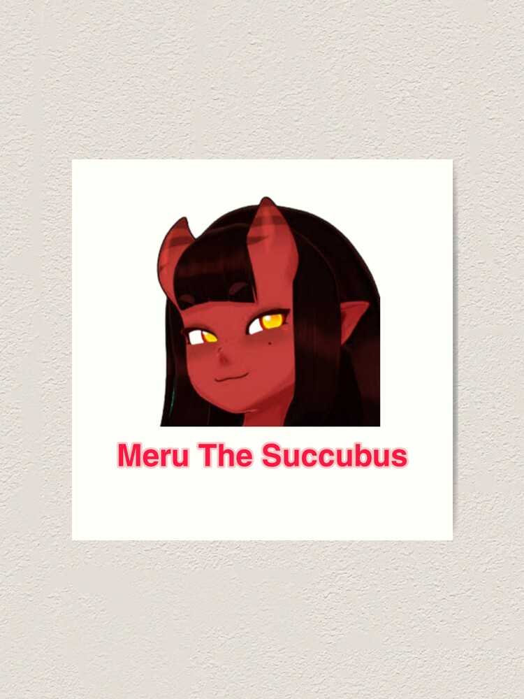 "Meru The Succubus Cute Girl" Art Print By AMinooo11 | Redbubble