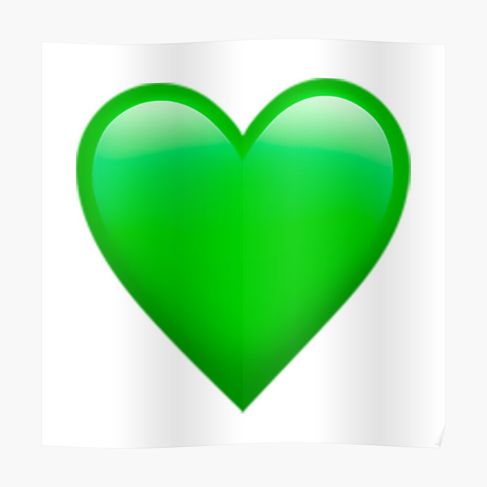 Green Heart Emoji Sticker For Sale By Amemestore Redbubble