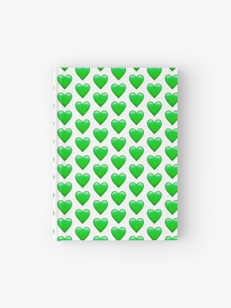 Green Heart Emoji Hardcover Journal For Sale By Amemestore Redbubble