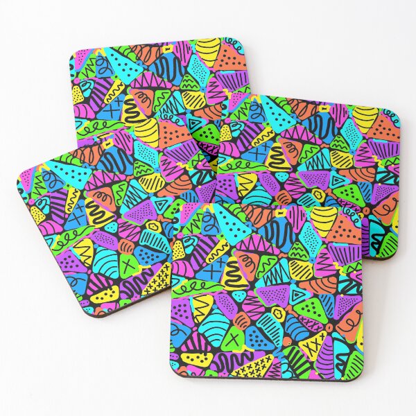 Item preview, CrAzY Quilt? Rainbow Colors with Doodles designed and sold by Whoopsidoodle.