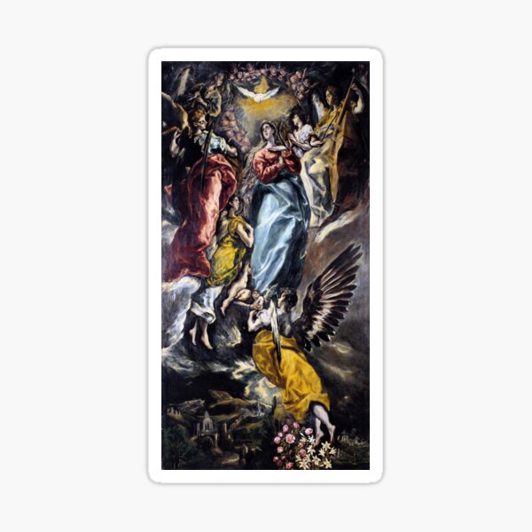 Item preview, Immaculate Conception with Angels by El Greco. designed and sold by The Great  Art.