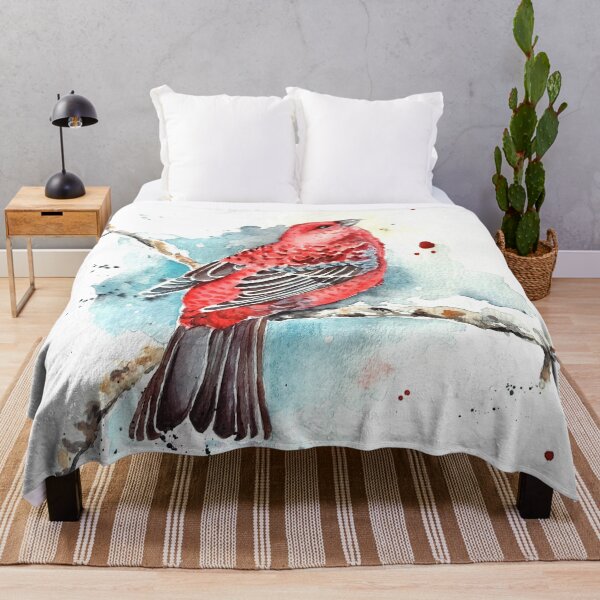 Artikelvorschau, Aquarell roter Wintervogel entworfen und verkauft von imaginebyIT.