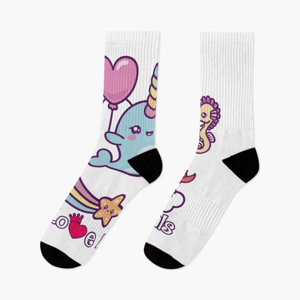 Item preview, I LOVE NARWHALS - Unicorn and Narwhal designed and sold by finnimoo.