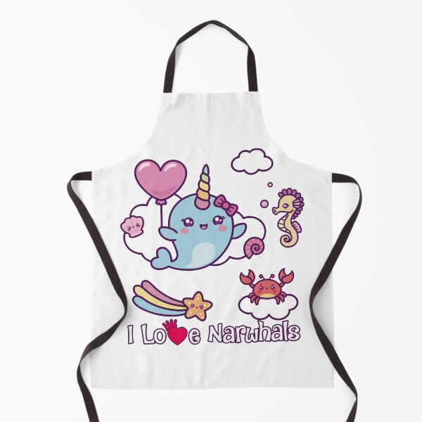 Item preview, I LOVE NARWHALS - Unicorn and Narwhal designed and sold by finnimoo.
