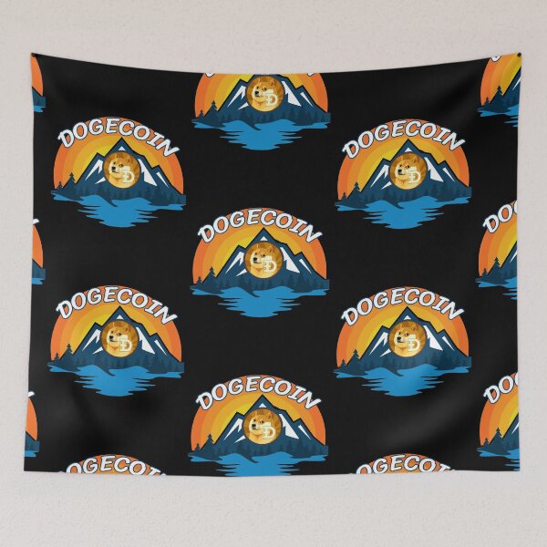 Item preview, Dogecoin DOGE Cryptocurrency Mountain Sunset designed and sold by Bitcoin-Fashion.
