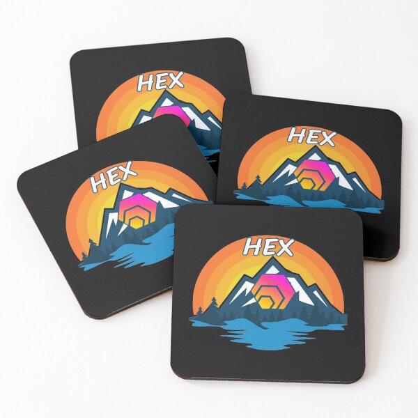 Item preview, HEX Cryptocurrency Mountain Sunset designed and sold by Bitcoin-Fashion.