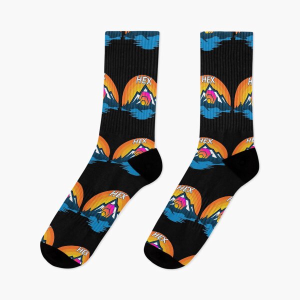 Item preview, HEX Cryptocurrency Mountain Sunset designed and sold by Bitcoin-Fashion.