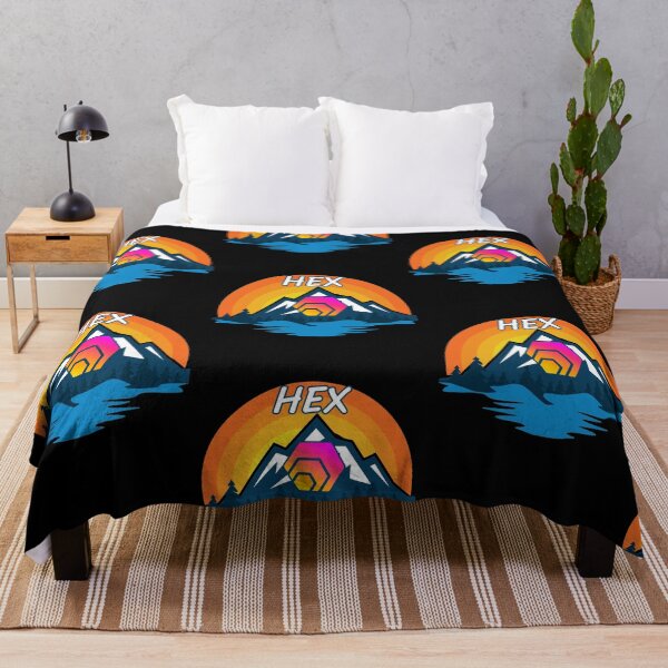 Item preview, HEX Cryptocurrency Mountain Sunset designed and sold by Bitcoin-Fashion.