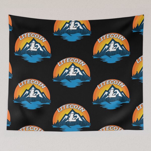 Item preview, Litecoin LTC Cryptocurrency Mountain Sunset designed and sold by Bitcoin-Fashion.