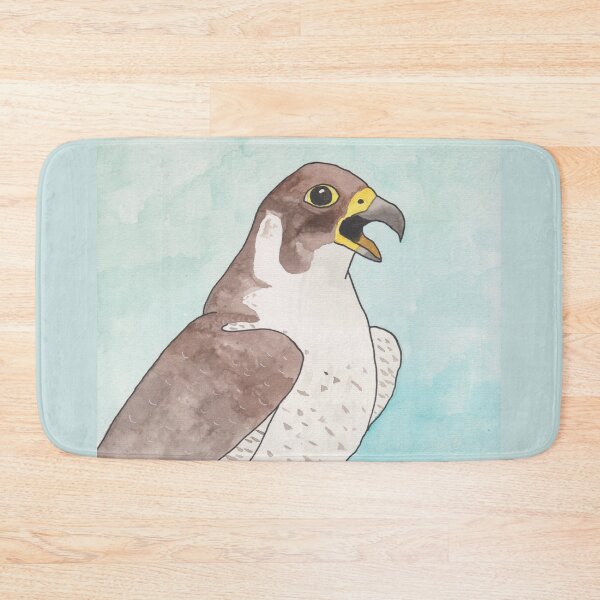 Item preview, Peregrine Falcon watercolor bird art designed and sold by TheWaterBirds.