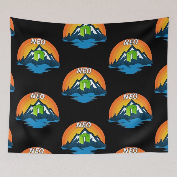 Item preview, NEO Cryptocurrency Mountain Sunset designed and sold by Bitcoin-Fashion.