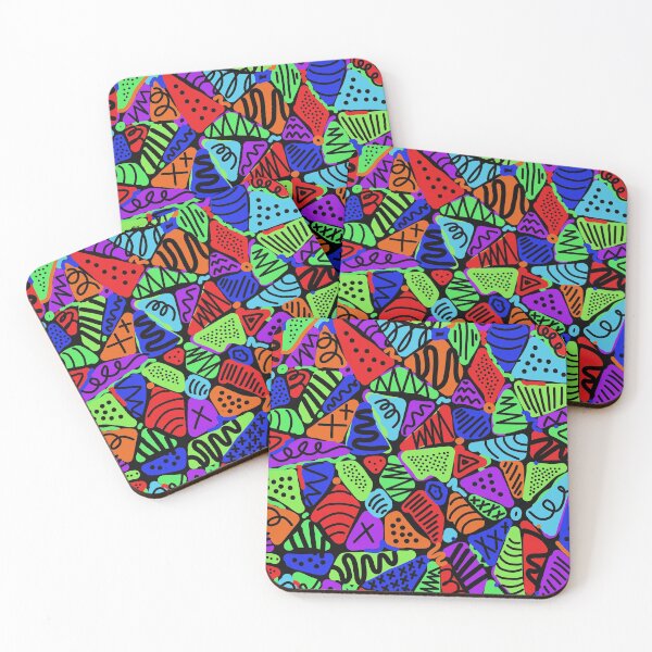 Item preview, CrAzY Quilt? Wild Colors with Doodles designed and sold by Whoopsidoodle.
