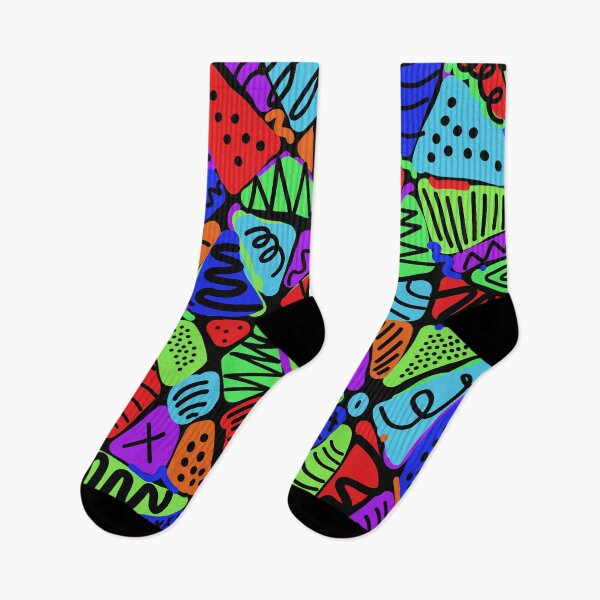 Item preview, CrAzY Quilt? Wild Colors with Doodles designed and sold by Whoopsidoodle.