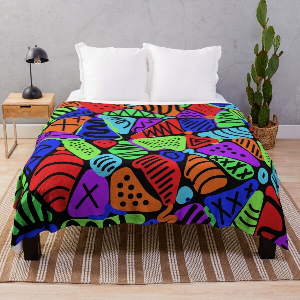 Item preview, CrAzY Quilt? Wild Colors with Doodles designed and sold by Whoopsidoodle.