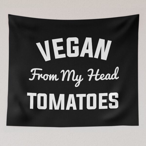 Item preview, vegan from my head tomatoes designed and sold by GraphicBit.