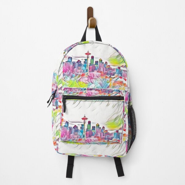 Item preview, Colorful Seattle Skyline, Washington state designed and sold by Cute Designs Shop.