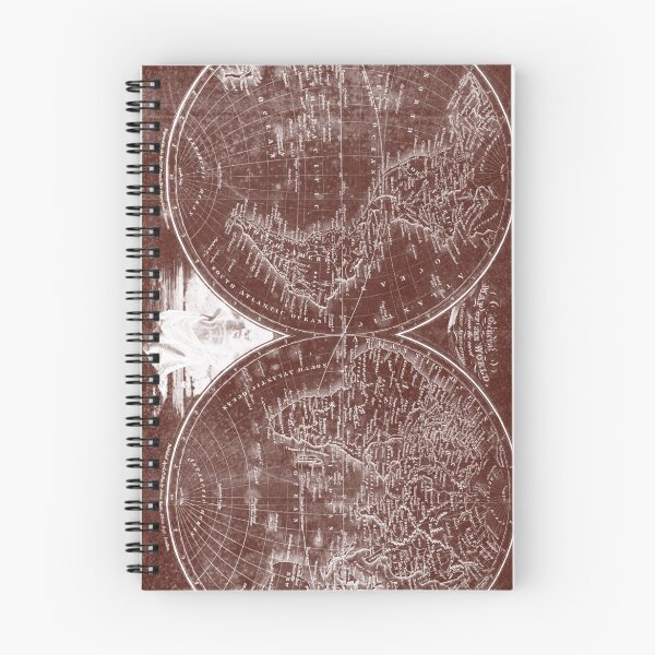Item preview, World Map (1811) Red & White designed and sold by BravuraMedia.