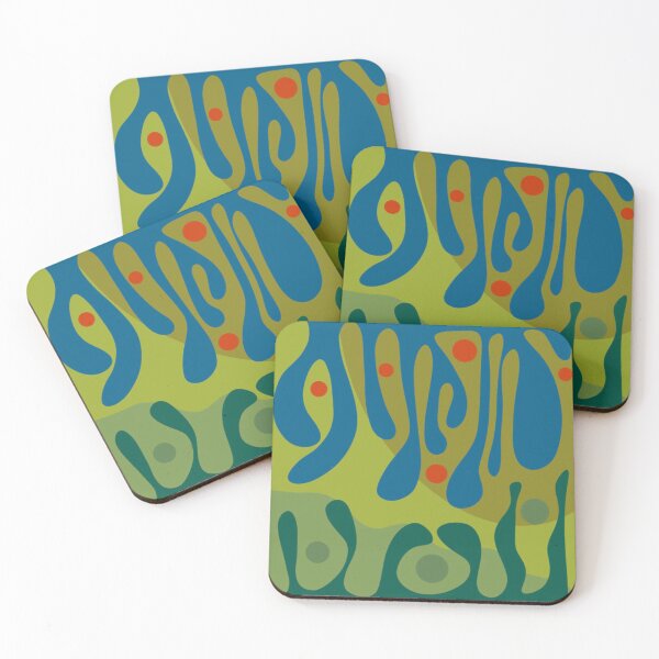 Item preview, Funky Groovy Wavy Abstract Landscape designed and sold by ChatNoirGallery.