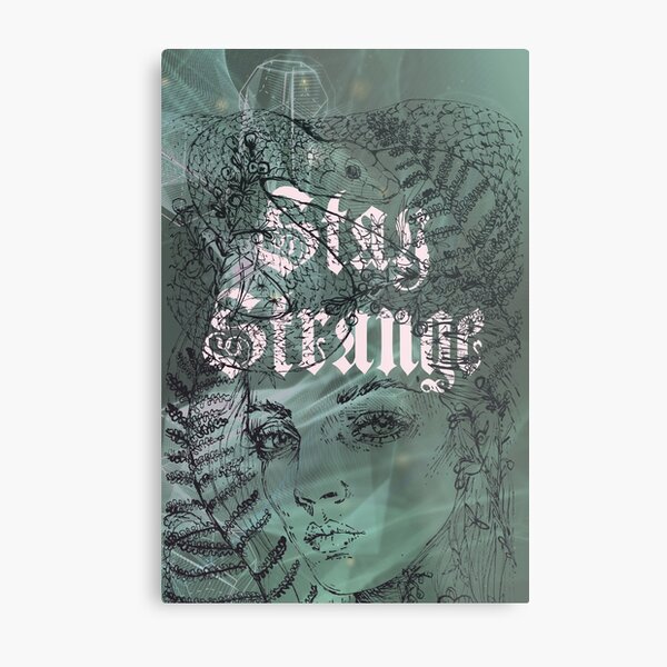 Serpent Vert Stay Strange Impression métallique