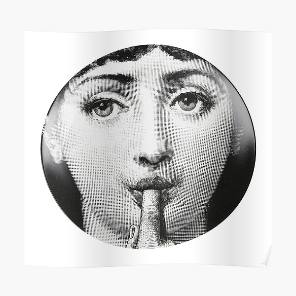 Lèvres et doigt de Fornasetti Poster