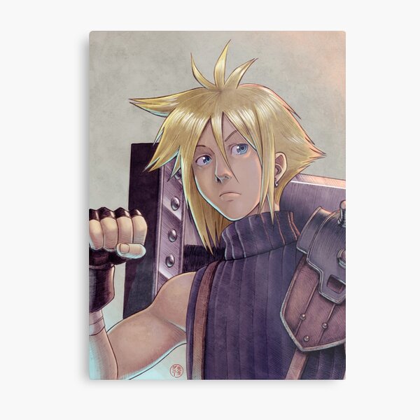 Final Fantasy VII - Cloud Strife Tribute Lámina metálica