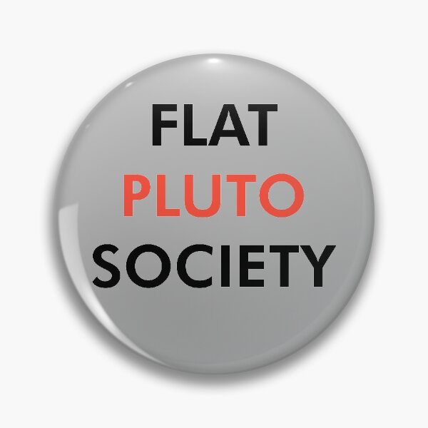 Artikelvorschau, Flat Pluto Society (Black) entworfen und verkauft von Graograman.