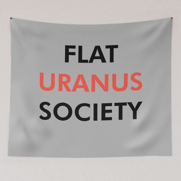 Item preview, Flat Uranus Society (Black) designed and sold by Graograman.