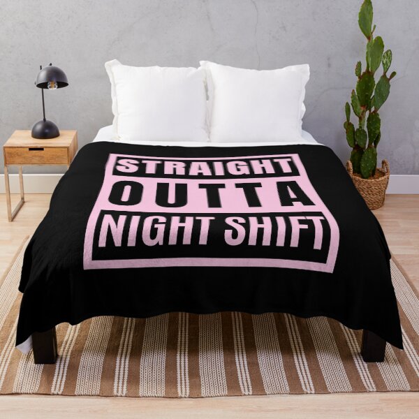 Item preview, Straight Outta Night Shift - Pink designed and sold by AnyKitty.