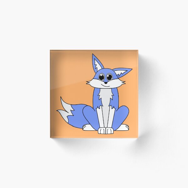 Rocky the Blue Fox Acrylic Block