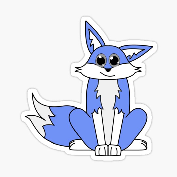 Rocky the Blue Fox Sticker
