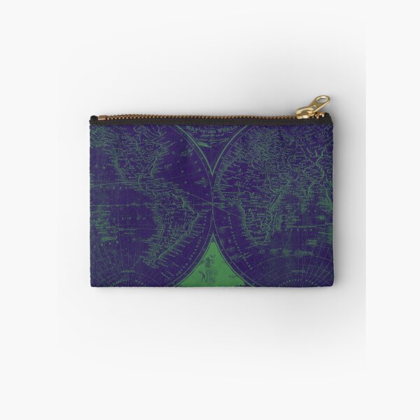 Item preview, World Map (1811) Blue & Green designed and sold by BravuraMedia.