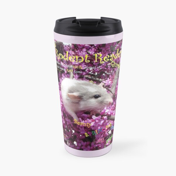 Pet Rat Rahab on a Rodent Reader Magazine Cover Travel Mug