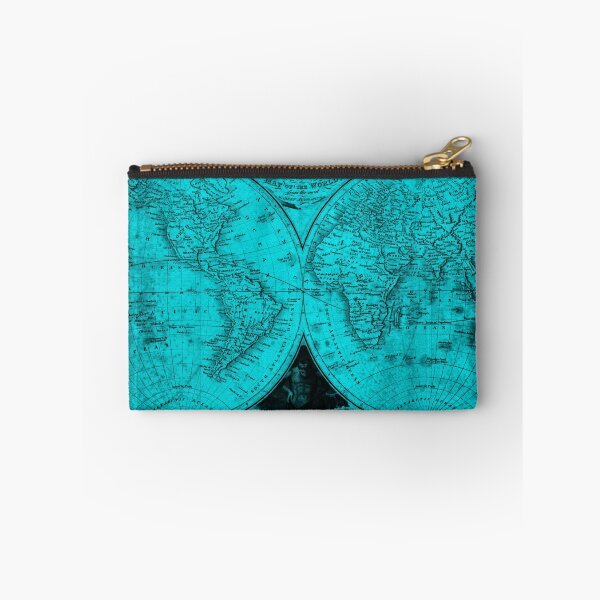 Item preview, World Map (1811) Light Blue & Black designed and sold by BravuraMedia.