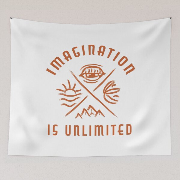 Item preview, Imagination is unlimited good vibes and open mind desgin  designed and sold by KLINESTORE.