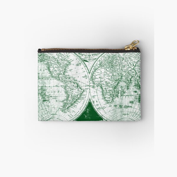 Item preview, World Map (1811) White & Green designed and sold by BravuraMedia.