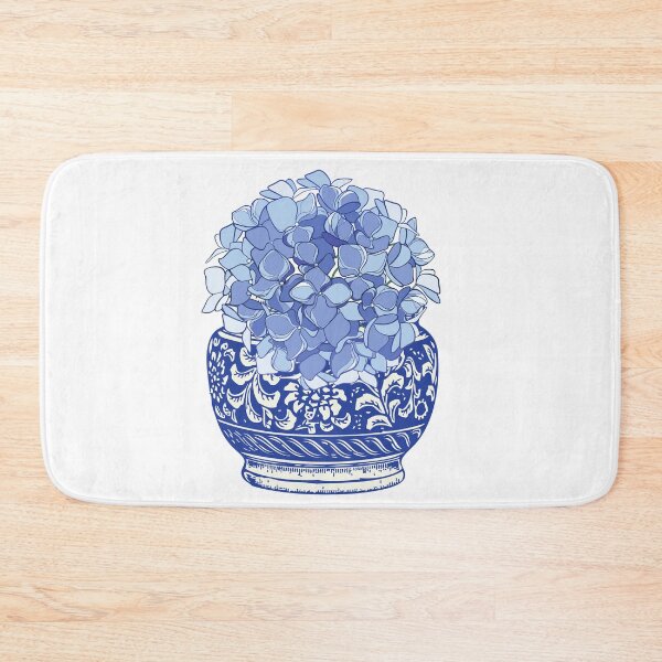 Item preview, Blue and White Vase with Blue Hydrangeas designed and sold by Lacy Sciple.