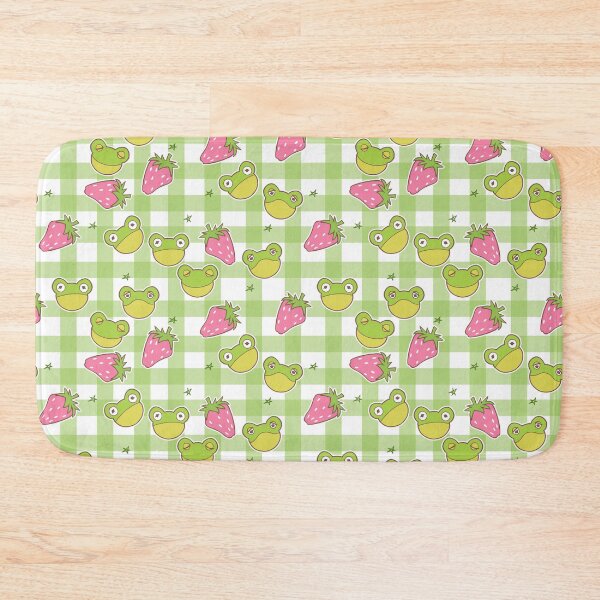 Item preview, Cottagecore Froggies on Green Gingham designed and sold by Cass Noel Studio.