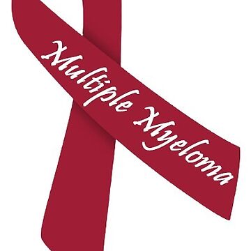 Nope Not Today Multiple Myeloma Burgundy Ribbon Gi' Sticker