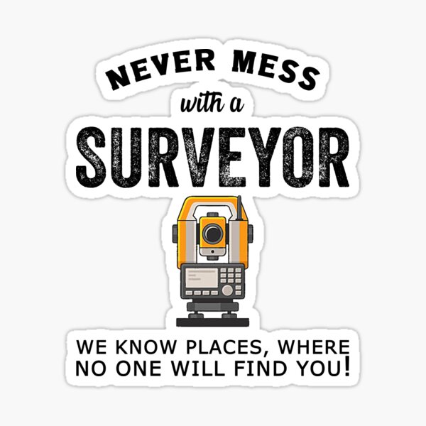 Land Recorder Technician Gift For Cartogropher Surveyor Sticker