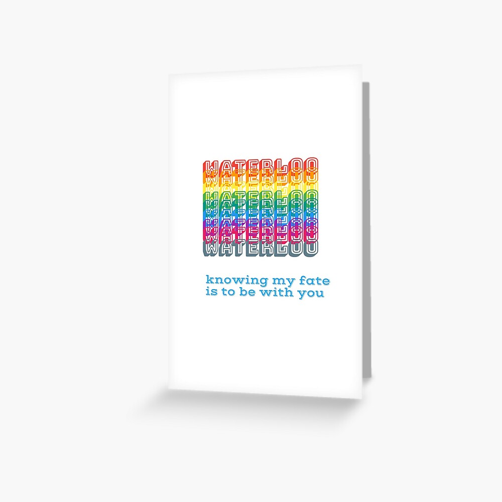 "Rainbow Waterloo Print" Greeting Card for Sale by theatretwins06
