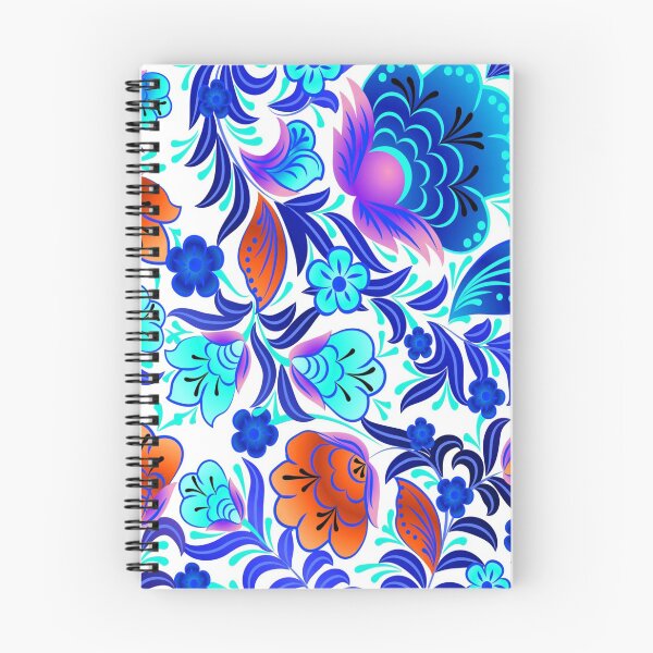 Item preview, khokhloma flower white blue designed and sold by Aleks96.