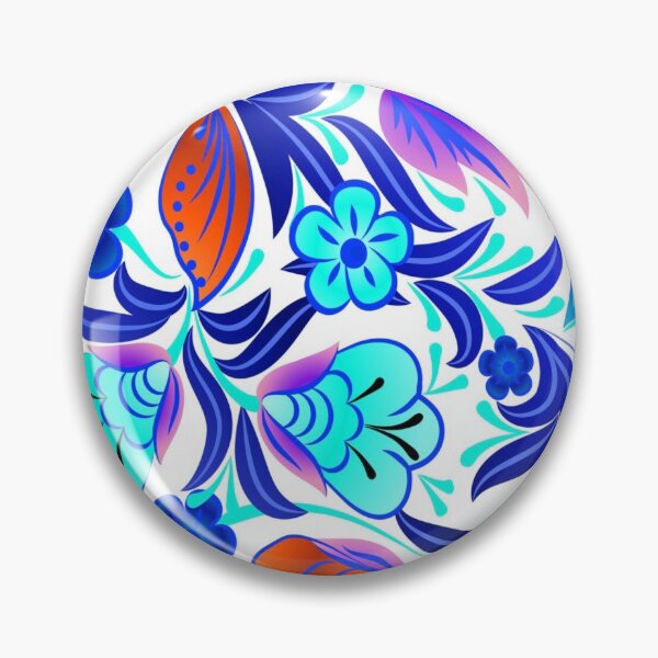 Item preview, khokhloma flower white blue designed and sold by Aleks96.