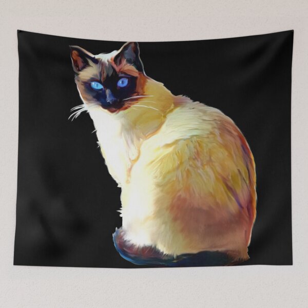 Item preview, oil painting of seal point cat designed and sold by Designwebjae.