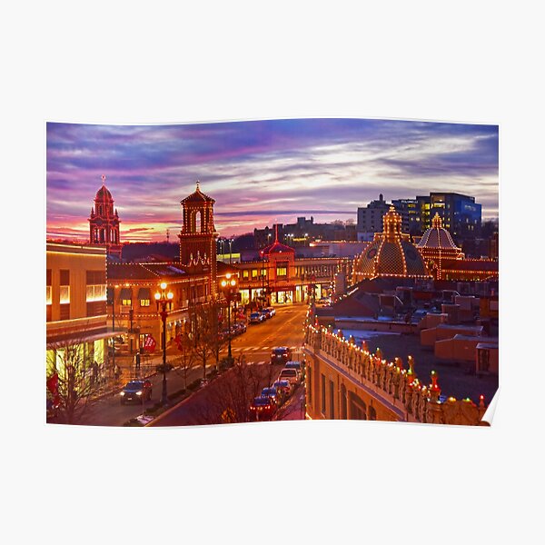 Sunset on the Plaza Lights, Kansas City, Missouri Poster