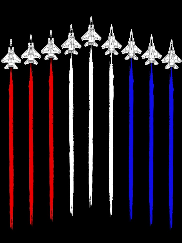 Thumbnail 3 von 3, Tuch, F-15 Eagle Squadron USA Airplane Contrails American Flag F15 Gear designt und verkauft von DynamicDesign.
