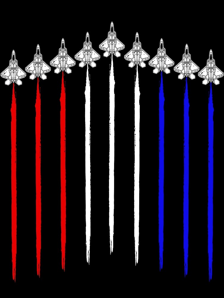 Thumbnail 3 von 3, Tuch, F-22 Raptor Squadron USA Airplane Contrail American Flag F22 Gear designt und verkauft von DynamicDesign.