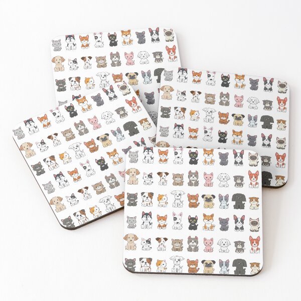 Item preview, cartoon cats and dogs designed and sold by della95.