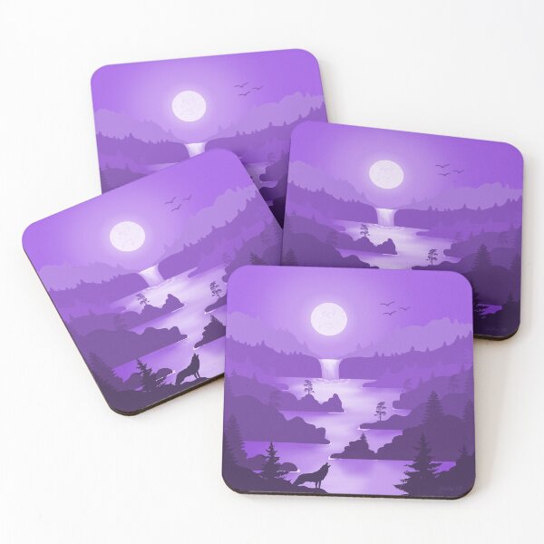 Item preview, Night River 2 - Minimal Art in purple designed and sold by Julia Rudens.