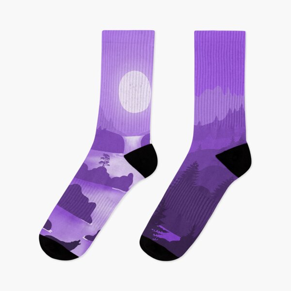 Item preview, Night River 2 - Minimal Art in purple designed and sold by Julia Rudens.